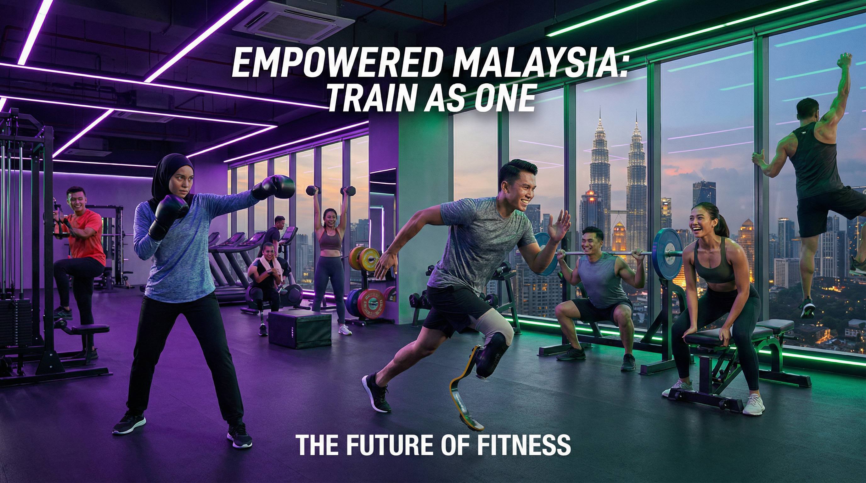 Empowered athletes training at True Fitness Malaysia